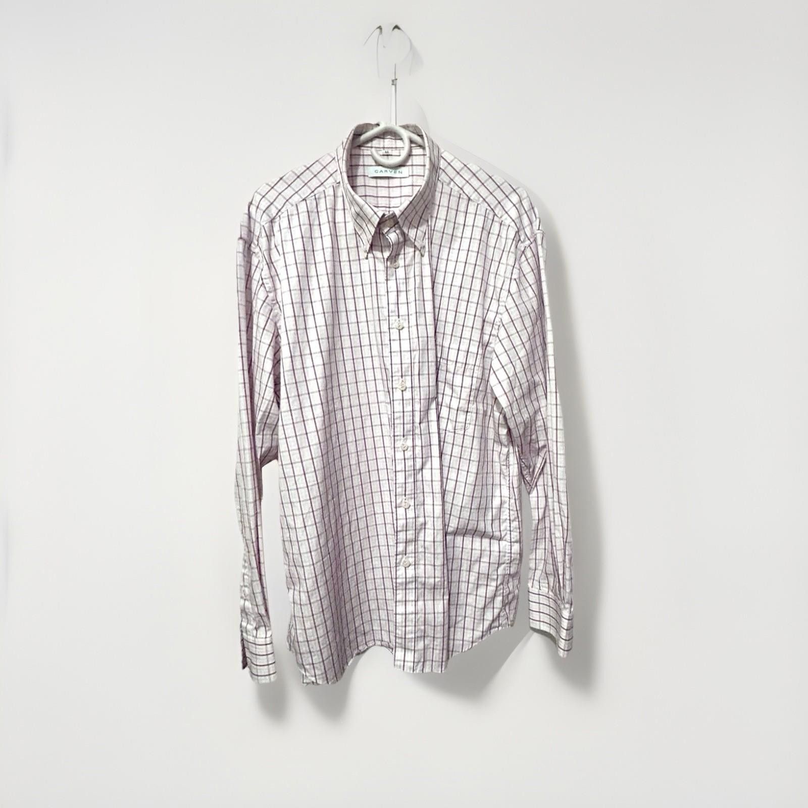 Carven Carven Men Button-Down Shirt Plaid Check Long Sleeve EU 52 Size US L / EU 52-54 / 3 - 1 Thumbnail