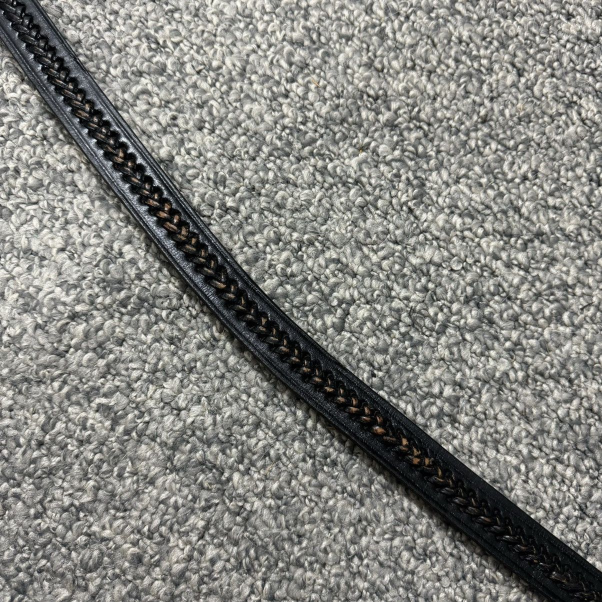 Vintage Vintage Unisex Black Leather Western Whipstitch Skinny Belt Size ONE SIZE - 3 Thumbnail