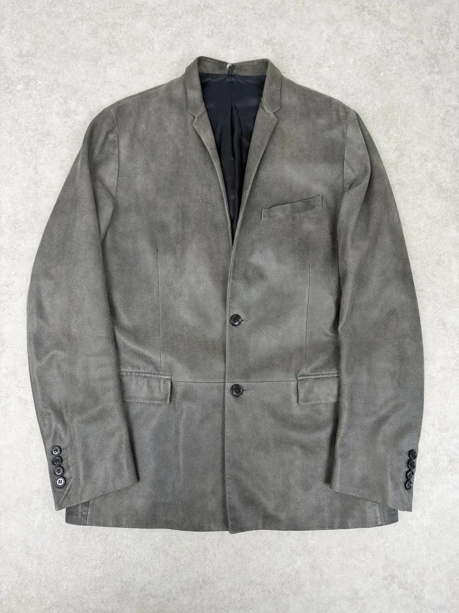 Dior 2010s Dior Eroded Grey Lamb Leather Jacket by Kris Van Assche Size US M / EU 48-50 / 2 - 1 Thumbnail