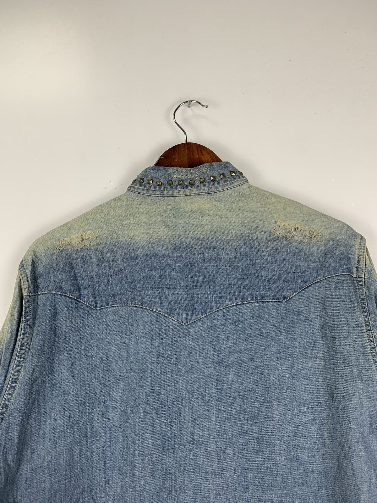 Zara Zara Distress Denim Jacket Size US L / EU 52-54 / 3 - 13 Thumbnail