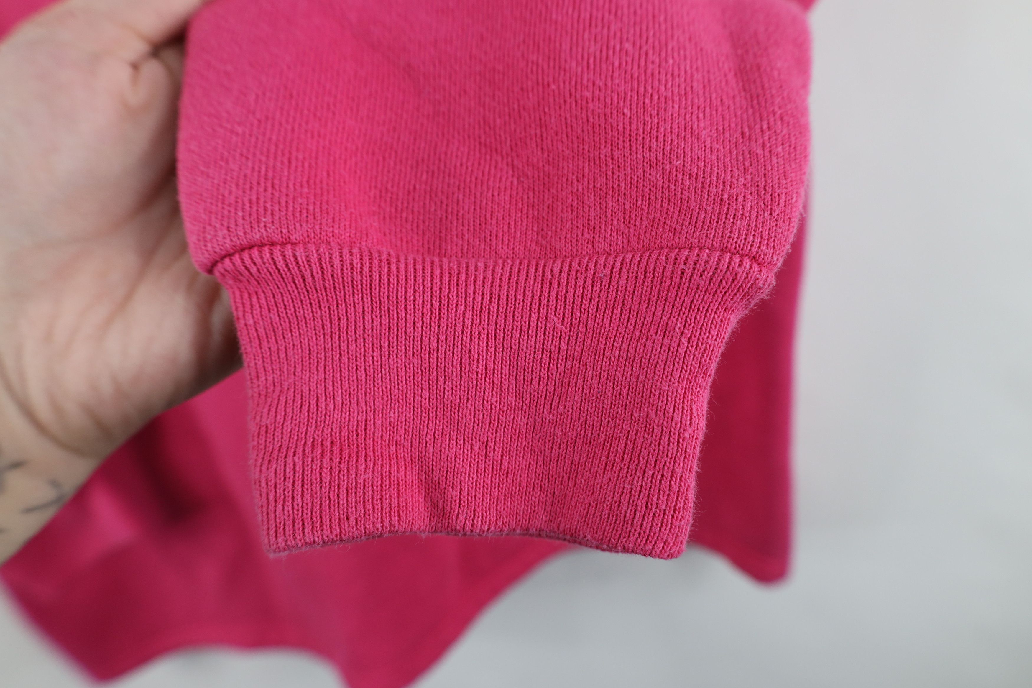 Vintage Vintage 90s Streetwear Blank Turtleneck Sweatshirt Pink USA Size L / US 10 / IT 46 - 5 Thumbnail