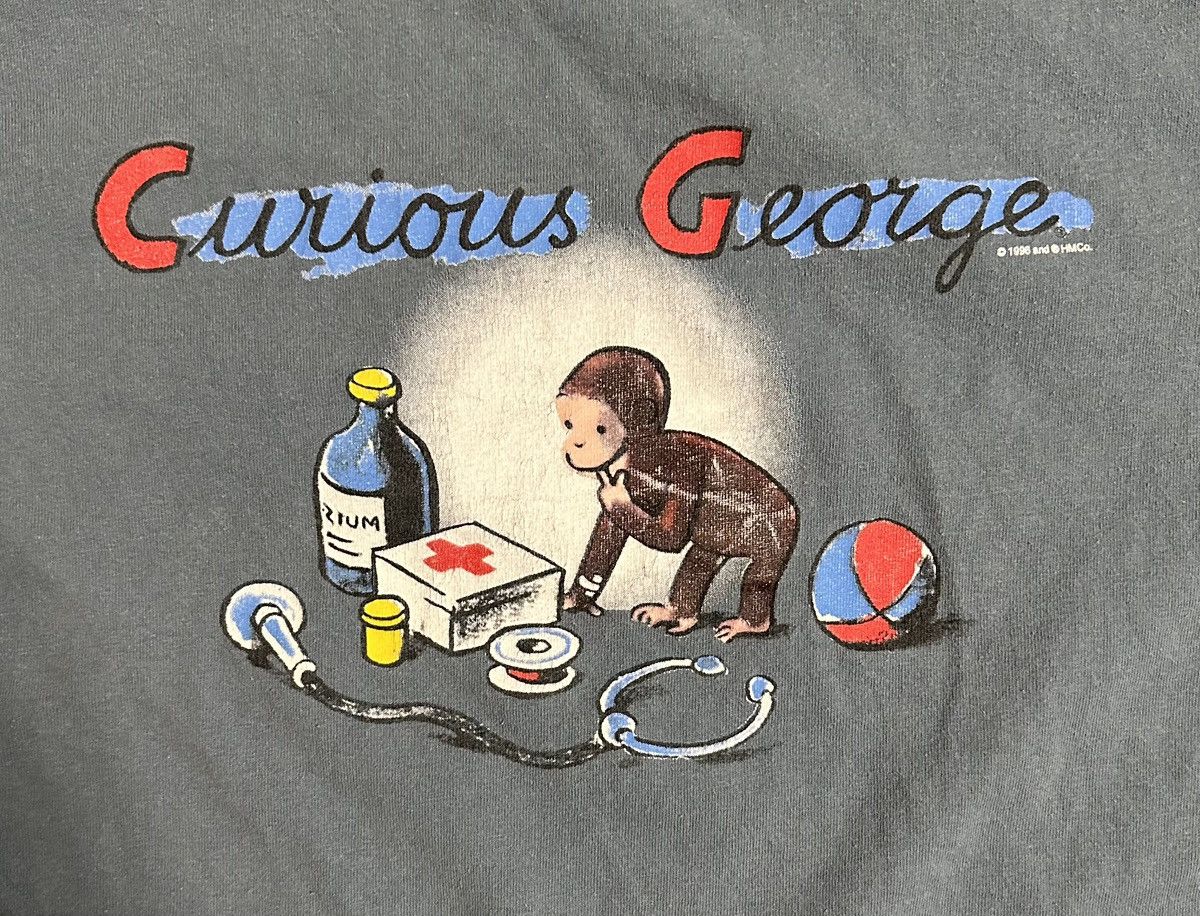 Vintage Vintage Curious George T-Shirt Size US XL / EU 56 / 4 - 2 Thumbnail