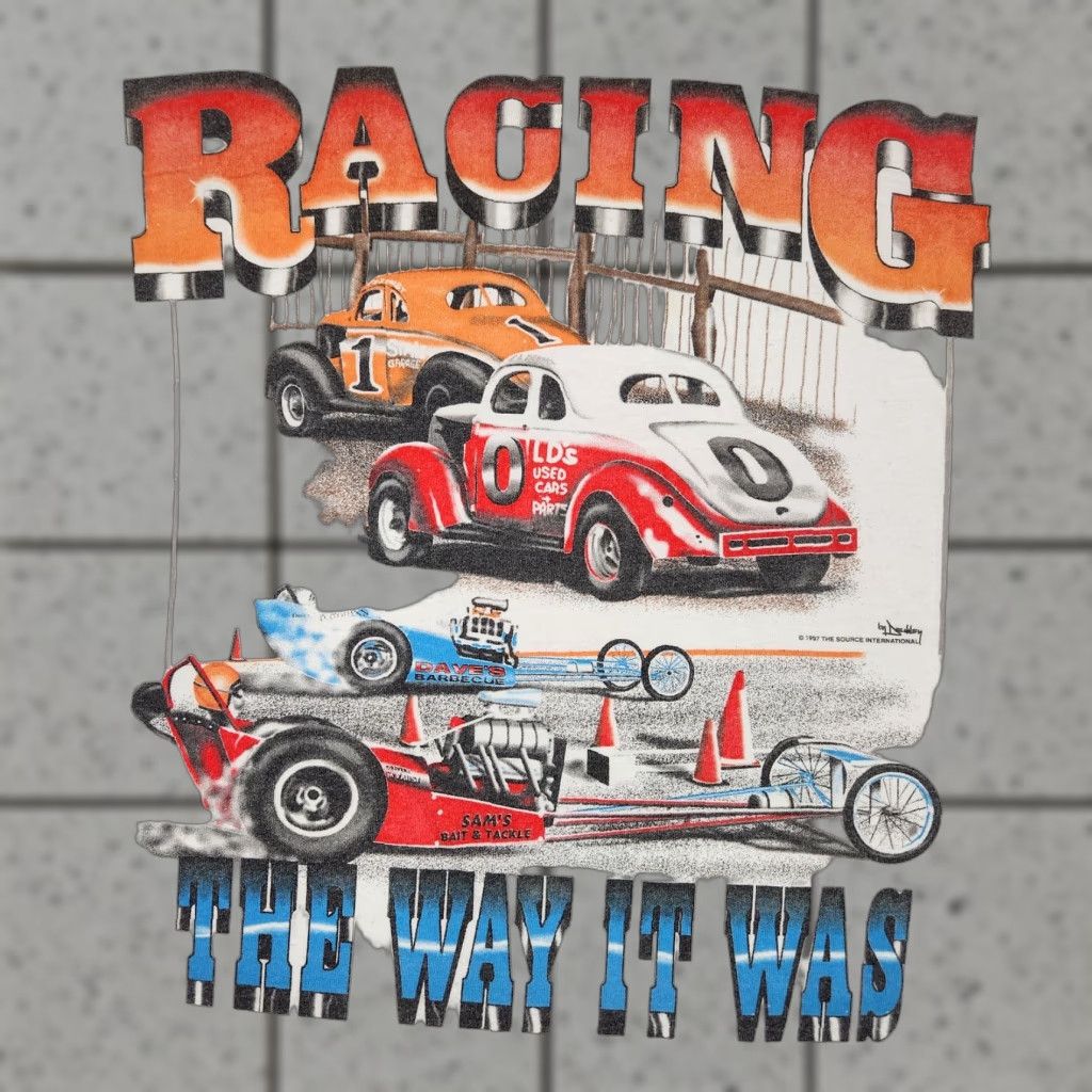 Delta VINTAGE MBNA Drag Racing 90s Graphic Delta Pro Weight XL Mens ...
