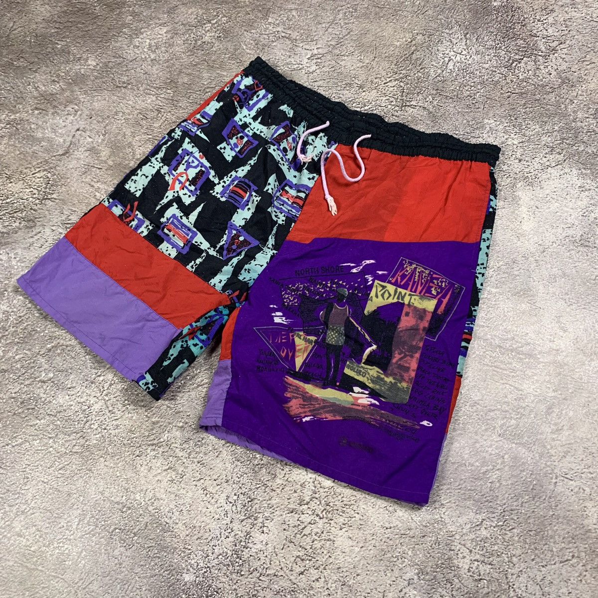 Vintage Vintage Y2K Baggy Swim Shorts Rave Graphic Streetwear 36 Size US 36 / EU 52 - 5 Thumbnail