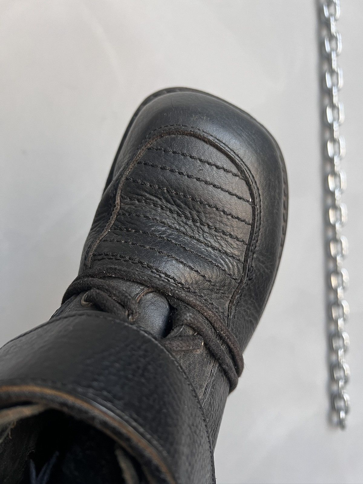 Dirk Bikkembergs Black gothic leather platform leather boots New rock style Size US 8 / IT 38 - 11 Thumbnail