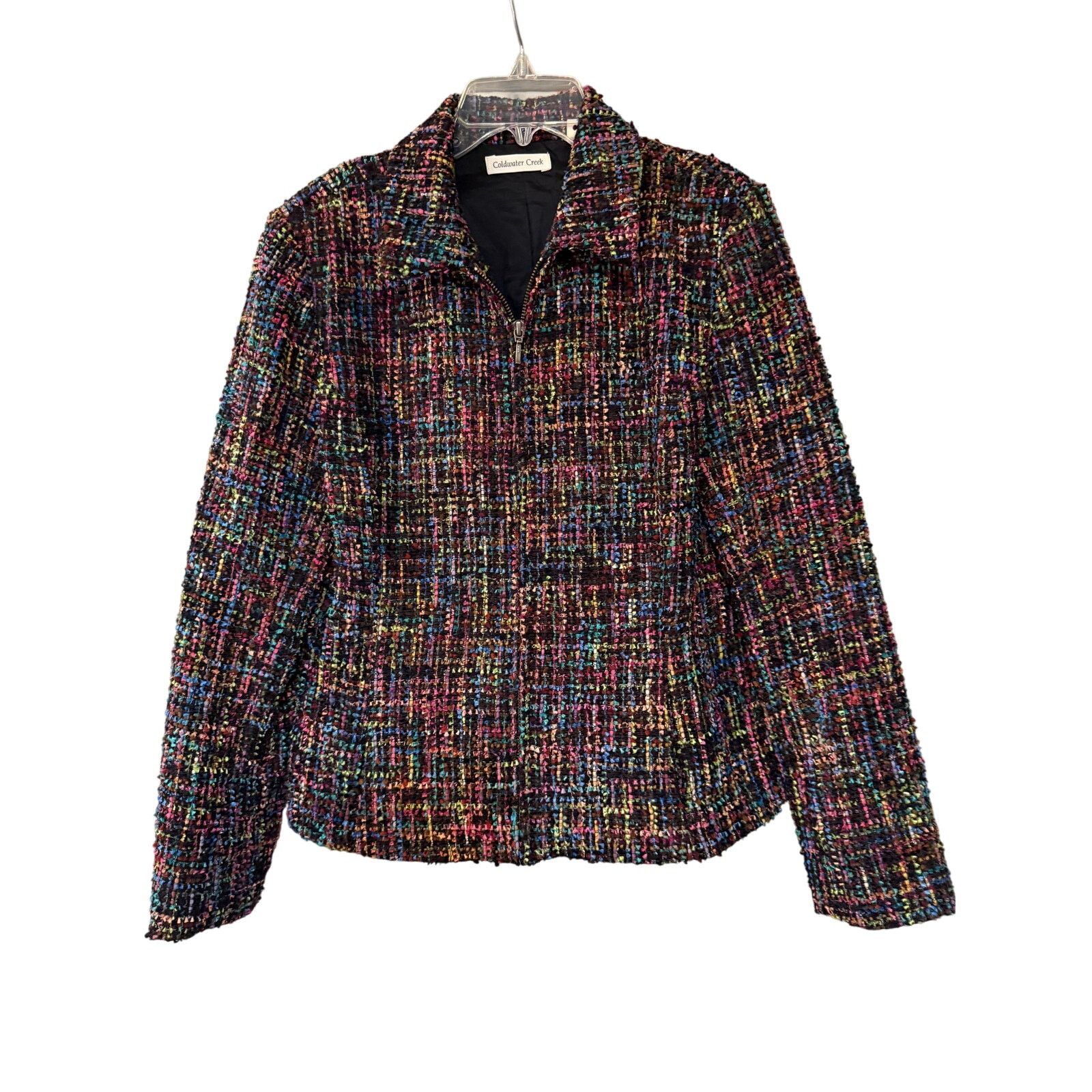Coldwater Creek Coldwater Creek Sz12 Tweed Zip Up Blazer Jacket Size XL / US 12-14 / IT 48-50 - 4 Thumbnail