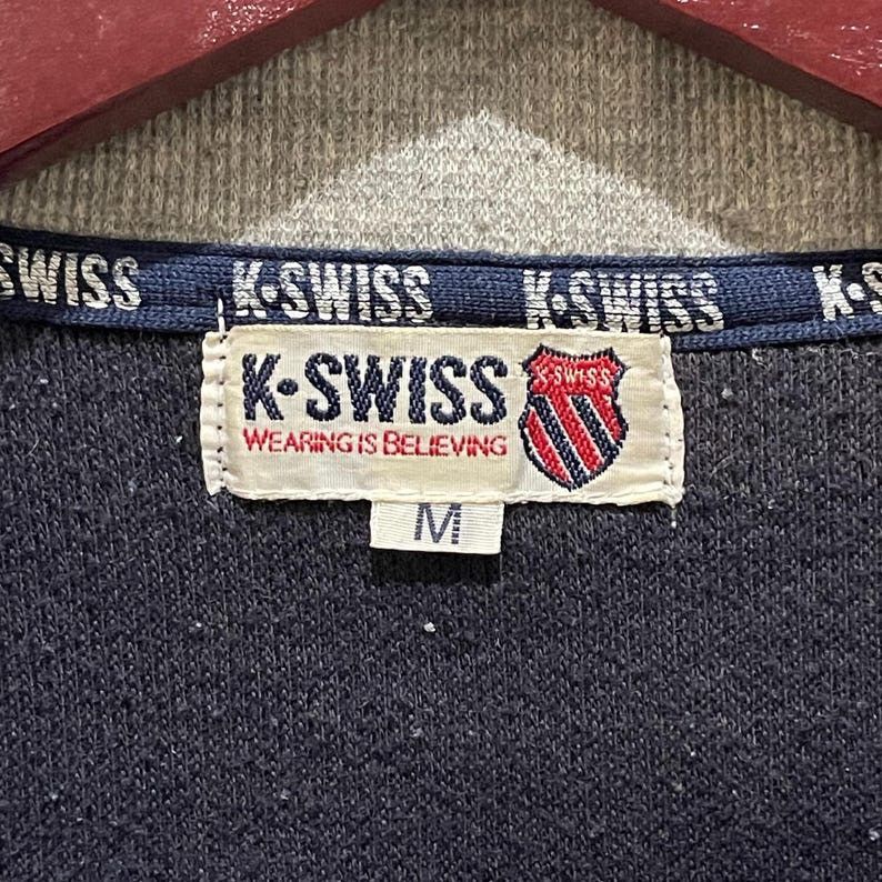 K-Swiss × Vintage Vintage 90s K-Swiss Quarter Zipper Multicolour Sweatshirt Size US M / EU 48-50 / 2 - 9 Thumbnail