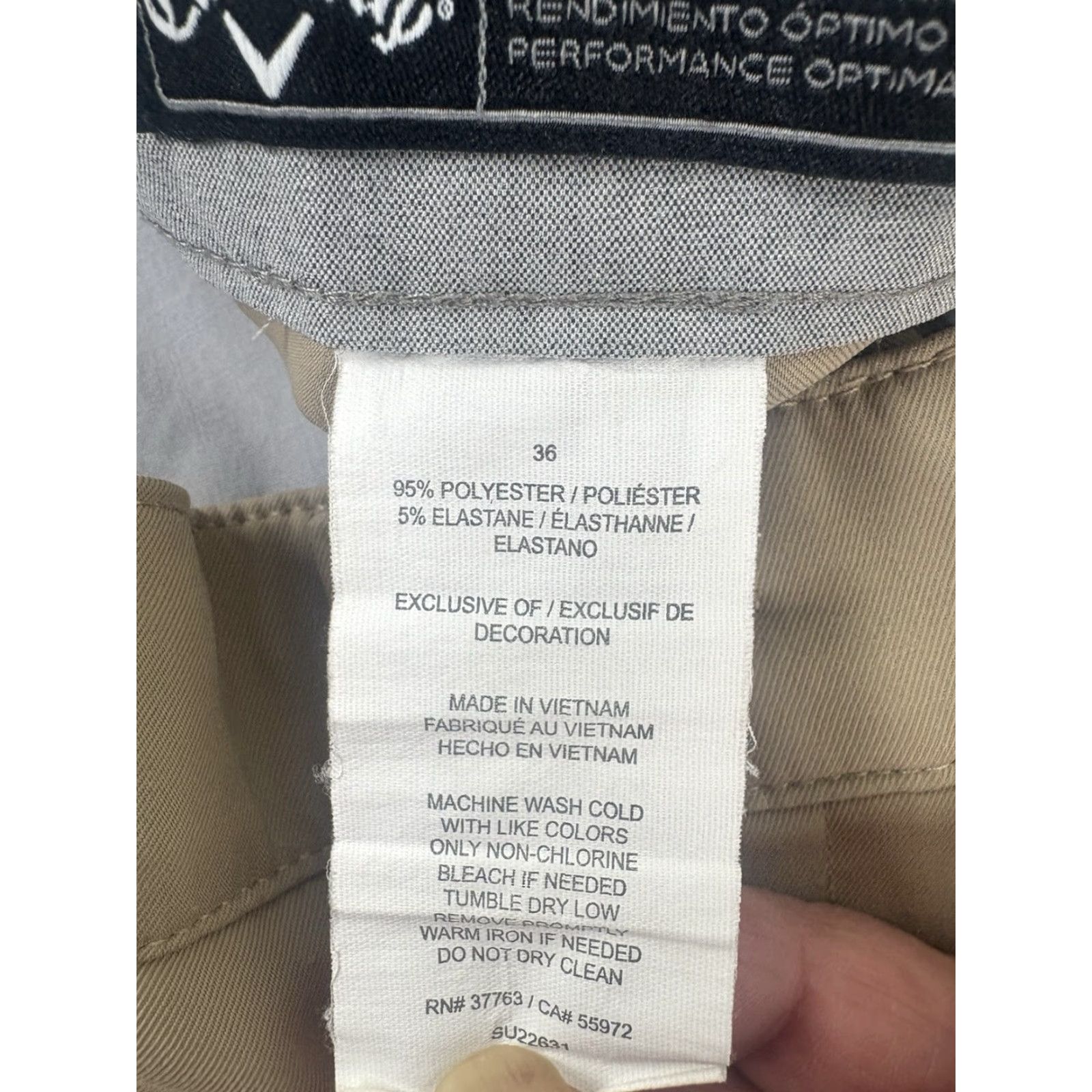 Callaway Callaway Optimum Performance Beige Golf Shorts Men’s Size 36 Vietnam Size US 36 / EU 52 - 4 Thumbnail