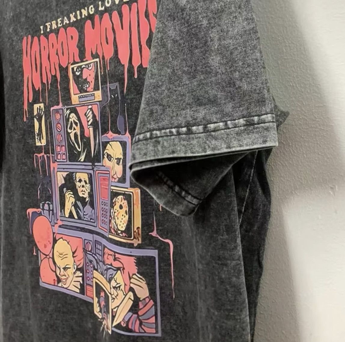Other Vintage Horror Movie Ghost Washed T-Shirt Men Women Tee Size US L / EU 52-54 / 3 - 3 Thumbnail