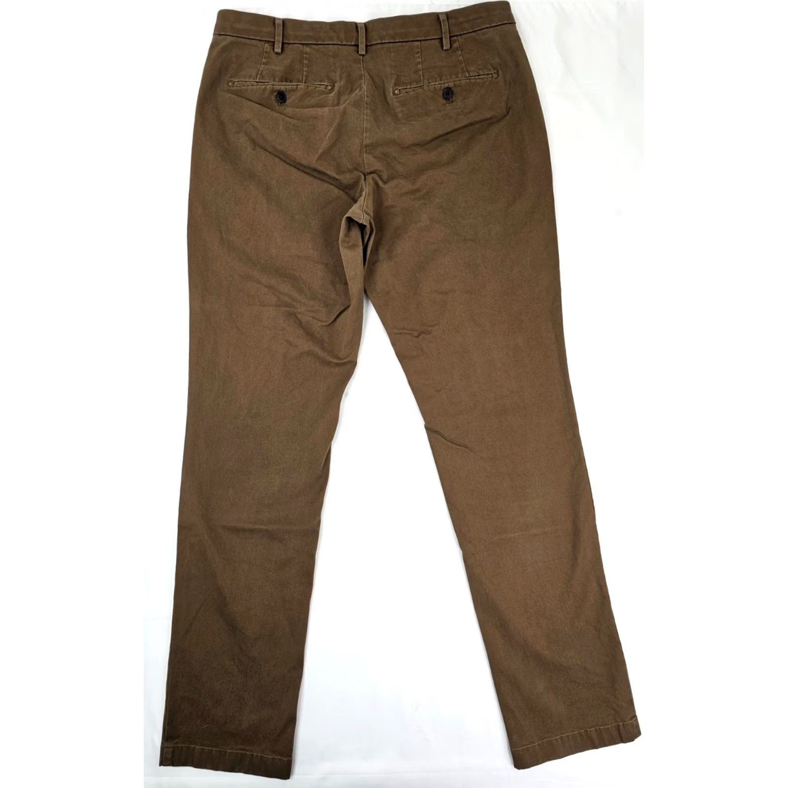 Uniqlo Uniqlo Chino Pants Straight Regular 35x34 Brown Cotton Twill Stretch Men Size US 35 - 8 Thumbnail