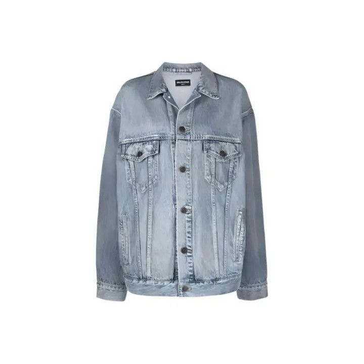 Balenciaga Balenciaga Denim Jacket with Wash Effect 0079 Size XS / US 0-2 / IT 36-38 - 1 Thumbnail
