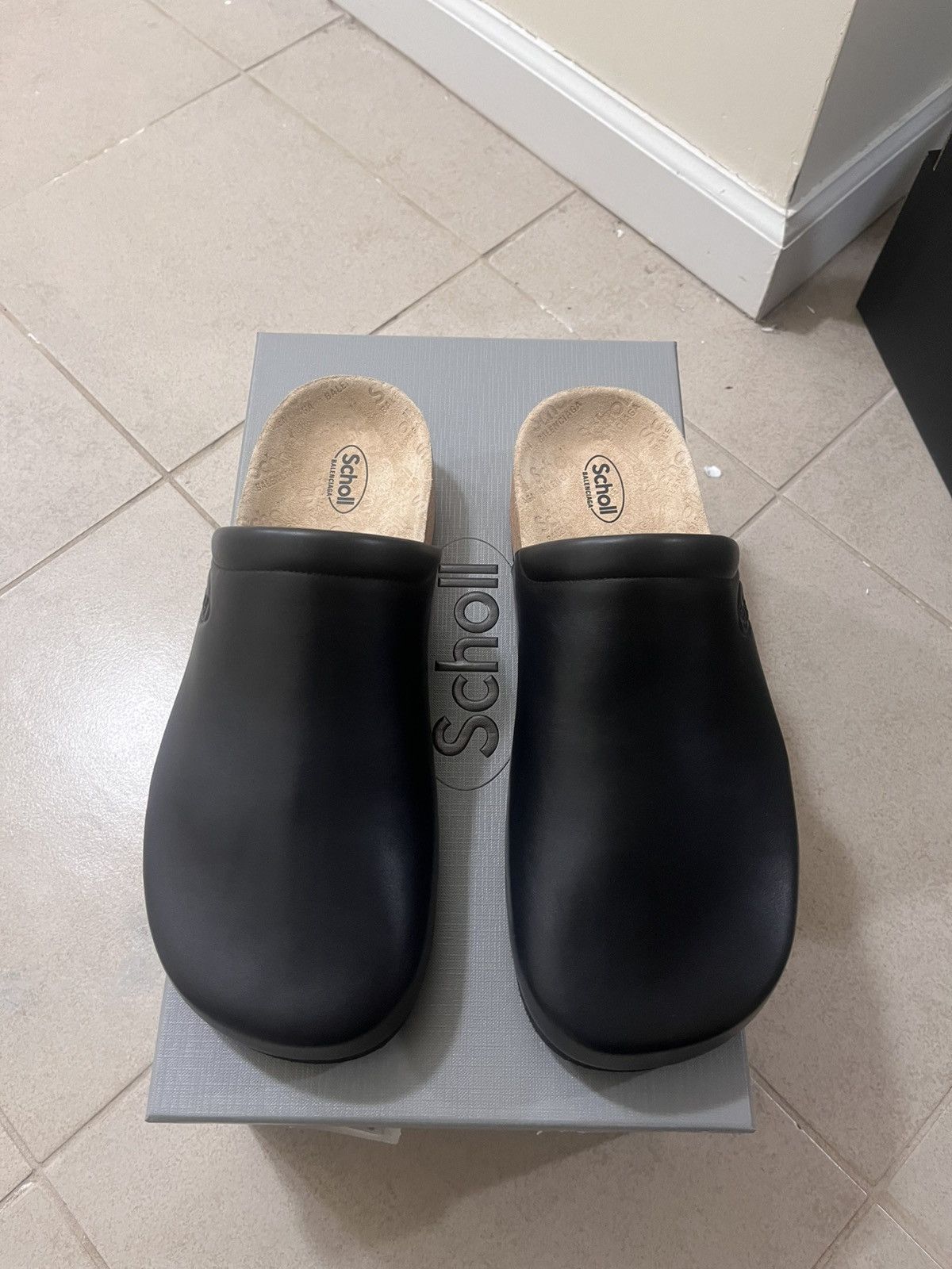 Balenciaga × Scholl Men’s Calfskin Flat Mule Sz 43(10us) Size US 10 / EU 43 - 3 Thumbnail