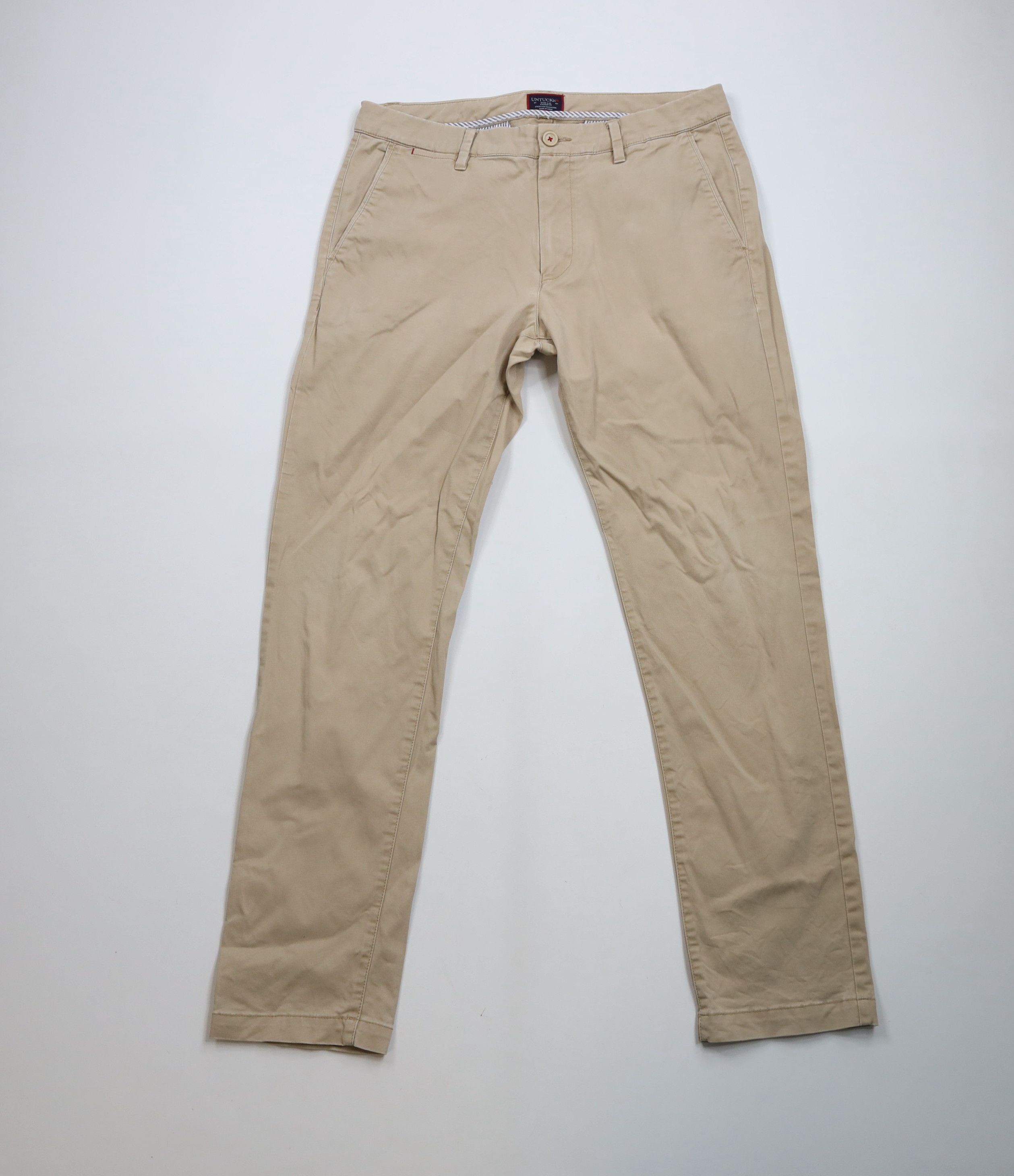 UNTUCKit × Vintage Untuckit Stretch Front Straight Leg Chino Pants Khaki Beige Size US 33 - 1 Thumbnail