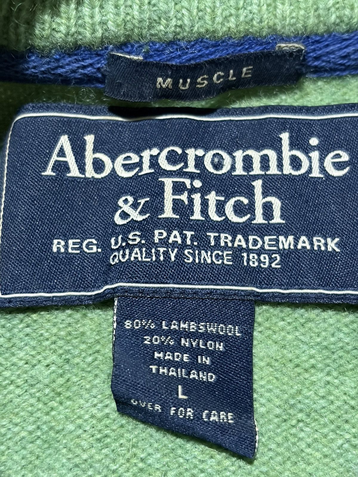 Abercrombie & Fitch Abercrombie & Fitch Sweater Stripe Wool Crewneck Muscle Size US L / EU 52-54 / 3 - 4 Thumbnail
