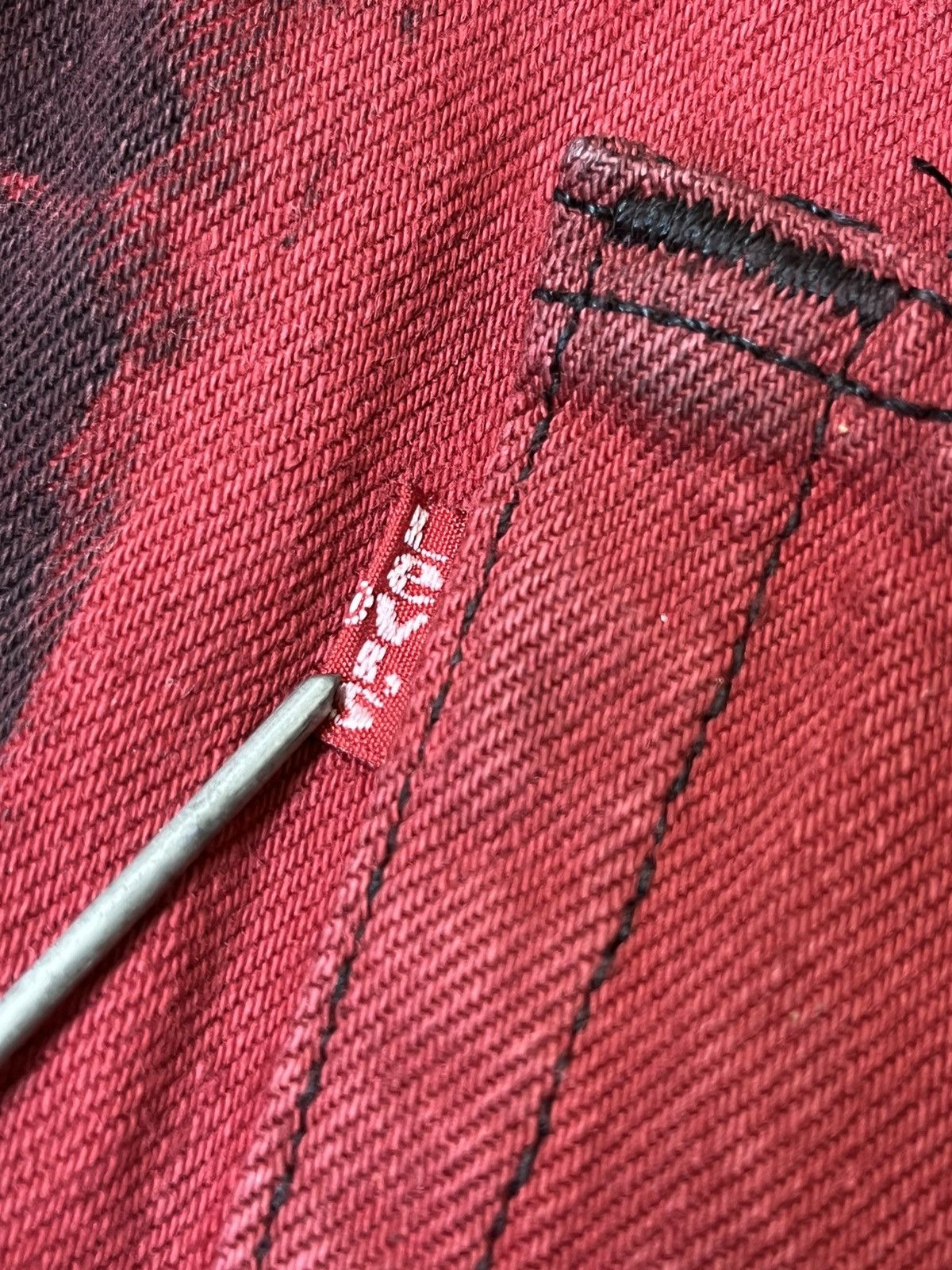 Levi's Vintage Clothing VINTAGE 90s LEVI’S 501 CUSTOM PRISONER INSPIRED ROBINS JEANS Size US 34 / EU 50 - 17 Thumbnail