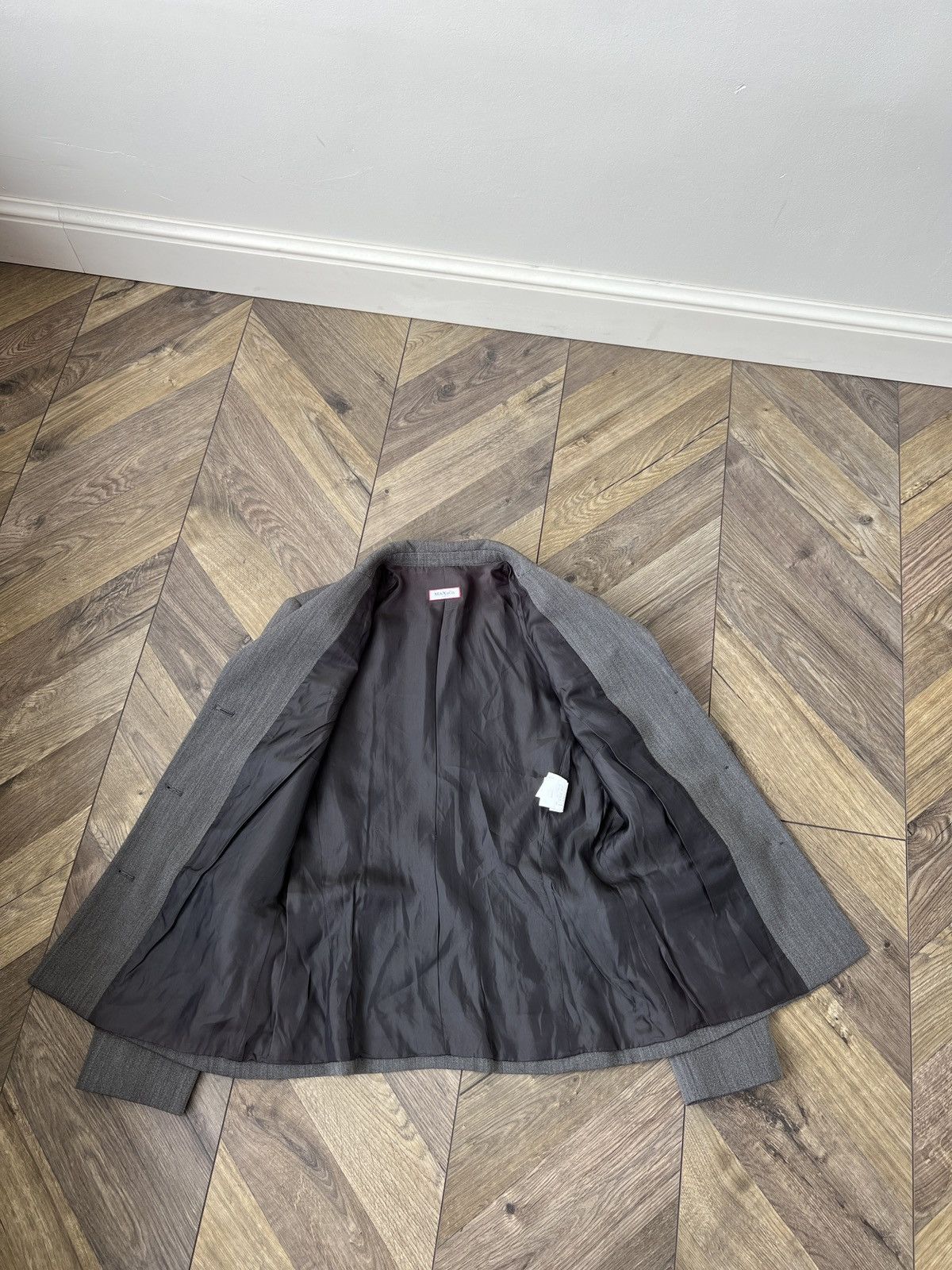 MAX&Co. Vintage Max&Co Womens Gray Wool Blend Suit Size M / US 6-8 / IT 42-44 - 8 Thumbnail