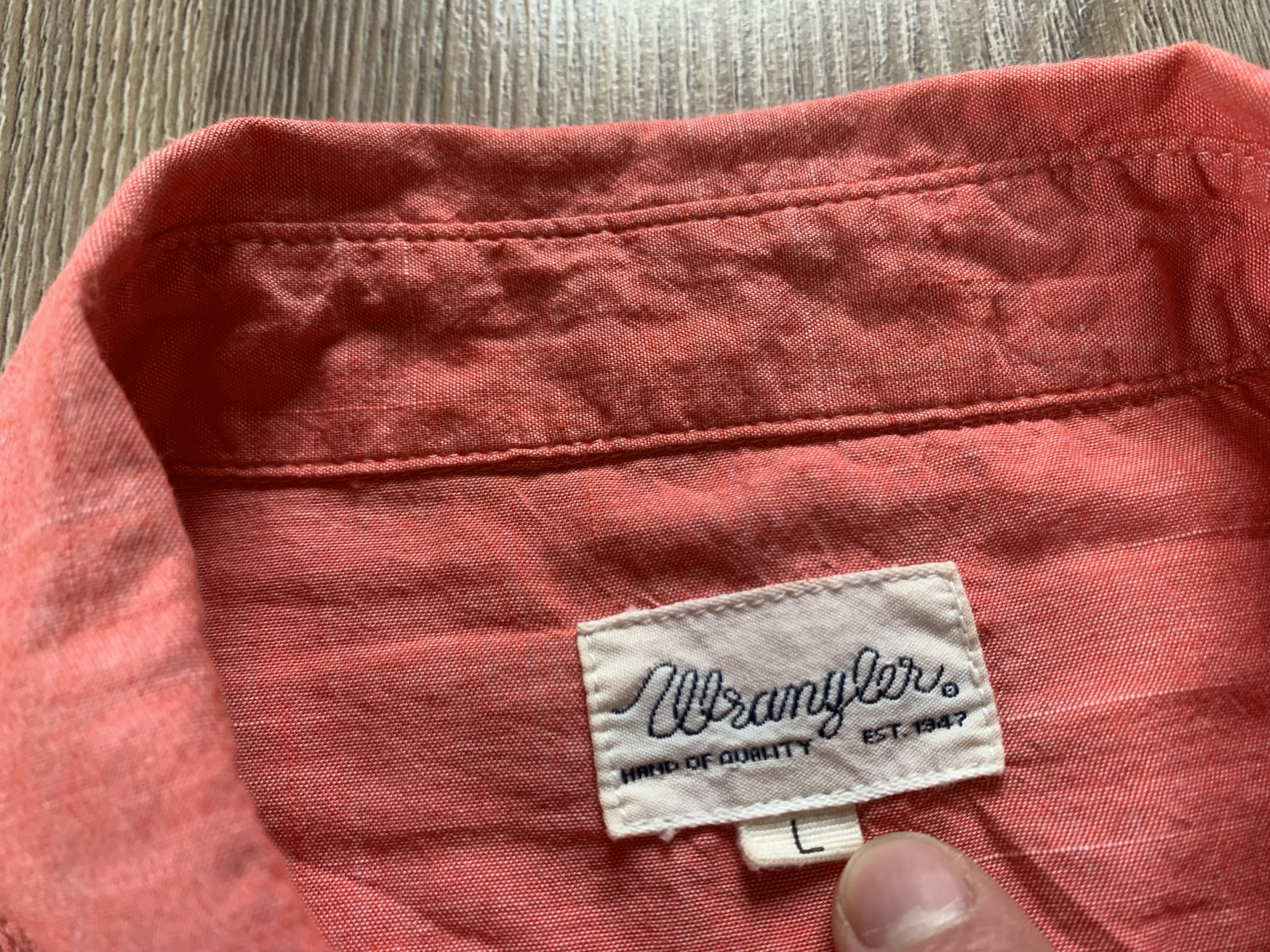 Wrangler Wrangler Coral Cotton Snap Button Western Shirt Size L / US 10 / IT 46 - 6 Thumbnail