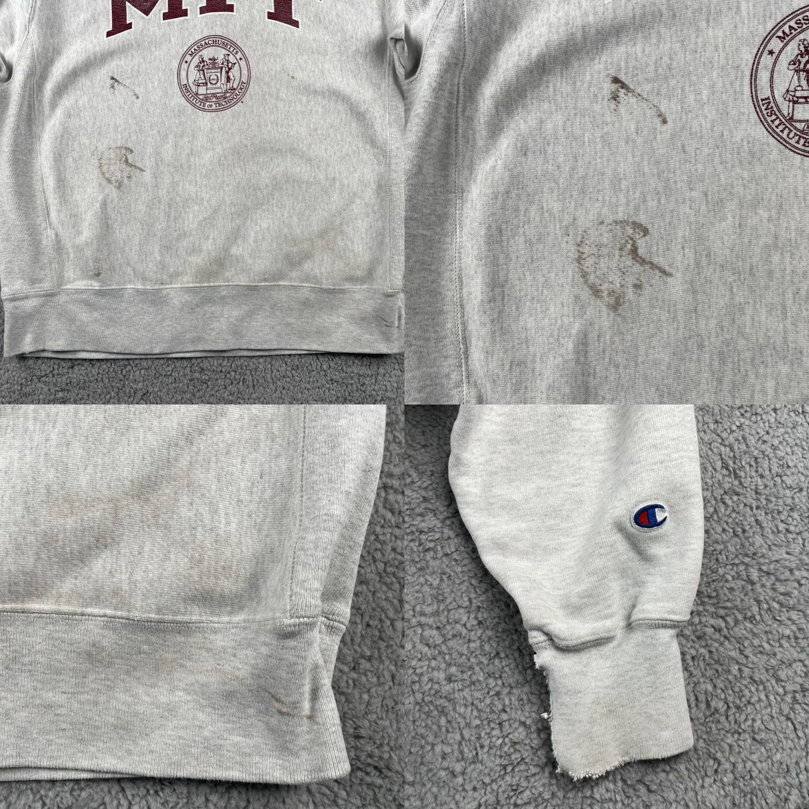 Champion VINTAGE Champion Whute Reverse Weave MIT University Hoodie Mens Large Size US L / EU 52-54 / 3 - 8 Thumbnail