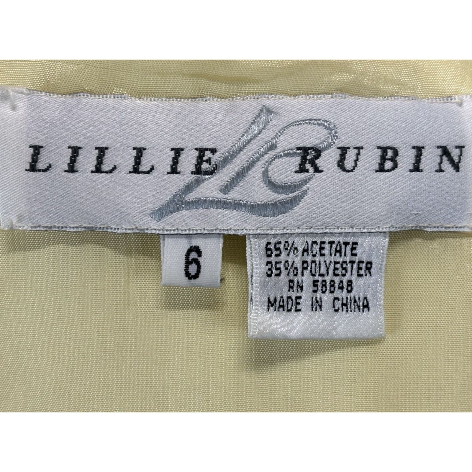 Vintage VINTAGE Lillie Rubin Bolero Jacket Sz 6 Women’s Yellow Beaded Lined Short 90s Size M / US 6-8 / IT 42-44 - 7 Thumbnail