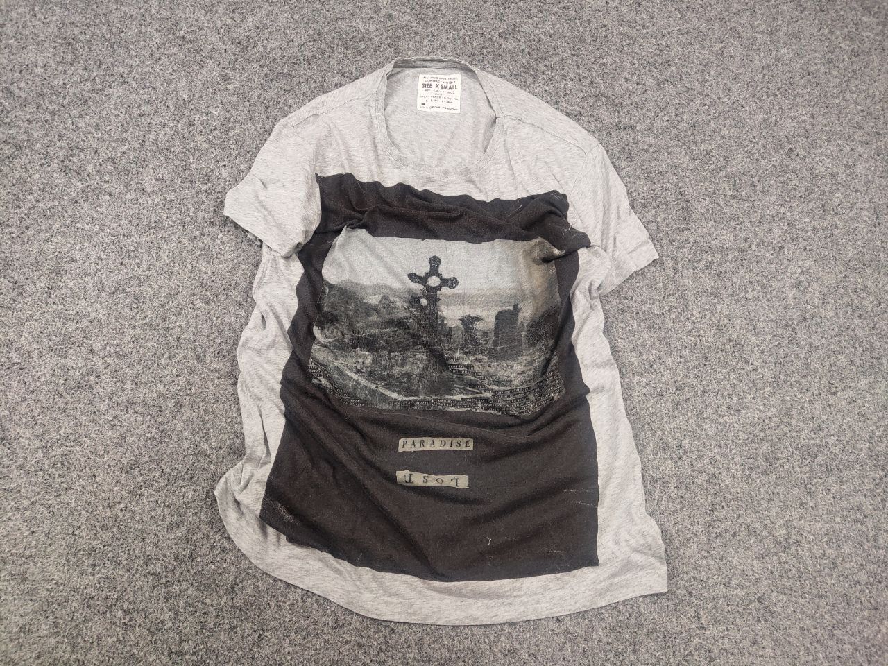 Allsaints Allsaints Spitalfields Vintage Art Skull Gray Logo T Shirt Size US S / EU 44-46 / 1 - 2 Thumbnail