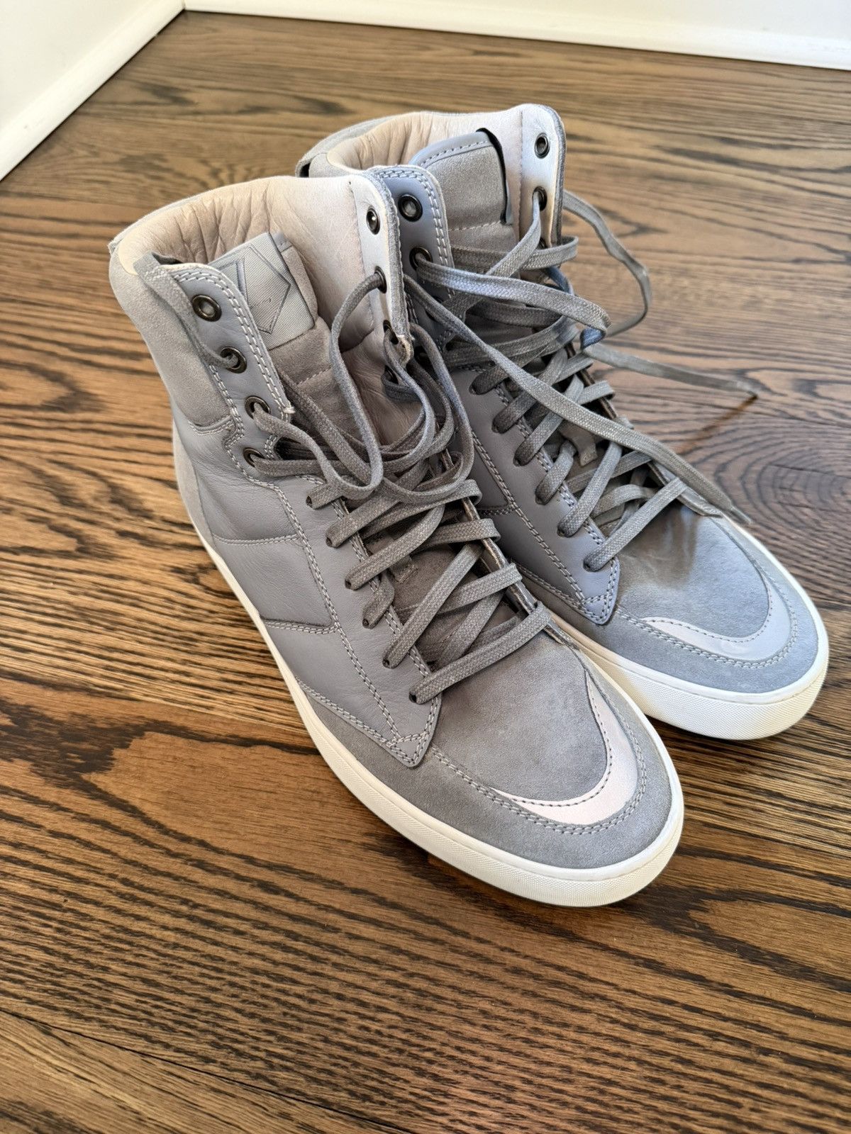 Z Zegna Zegna High Top Blue Suede Sneaker Size US 8.5 / EU 41-42 - 4 Thumbnail