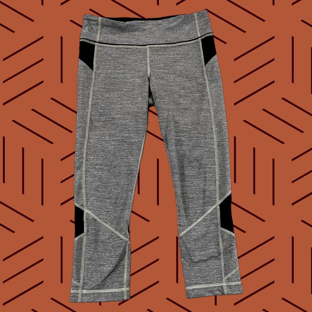 Lululemon LULULEMON Leggings Women Size 8 PACE RIVAL CROP 22" Yoga Running Pocket Gray Cropped Athletic Size 30" / US 8 / IT 44 - 1 Thumbnail