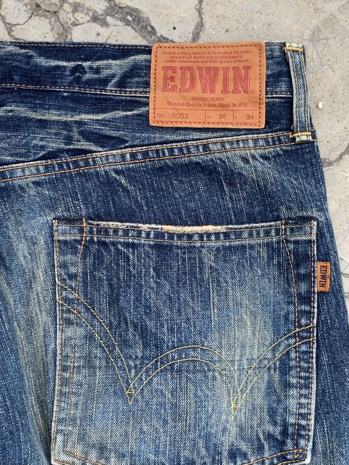 Edwin EDWIN 505Z selvage denim with lightning pattern. Size US 36 / EU 52 - 5 Thumbnail