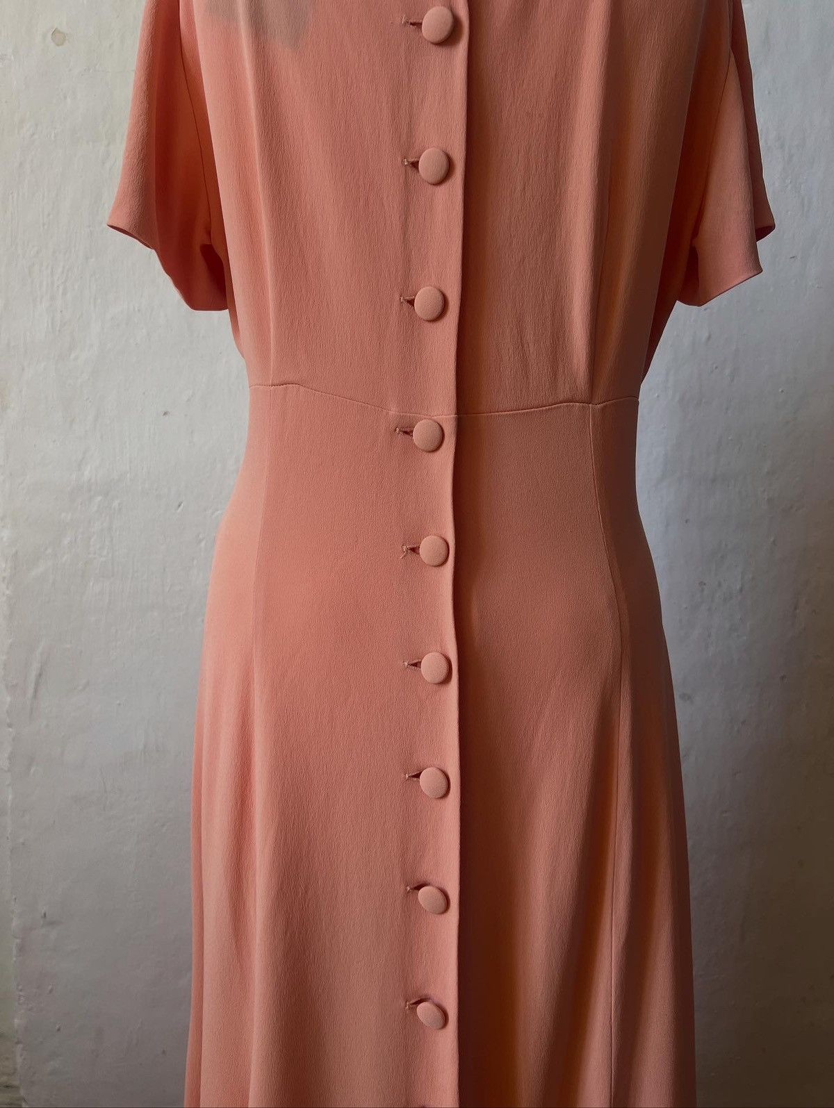 Moschino 1990s Franco Moschino Couture maxi dress gown peach silk Size S / US 4 / IT 40 - 11 Thumbnail