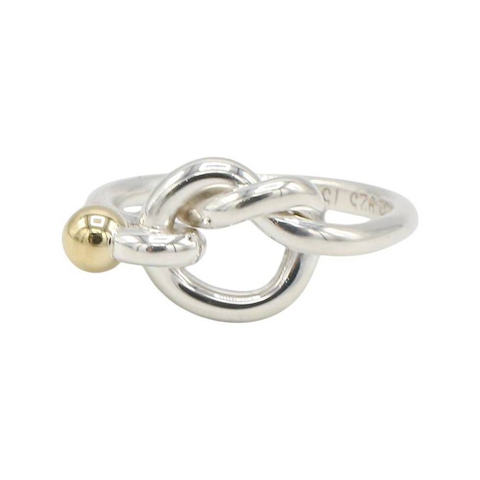 Tiffany & Co. Tiffany & Co. 925, 18K Yellow Gold Love Knot Ring Size 5.5 Size ONE SIZE - 1 Thumbnail