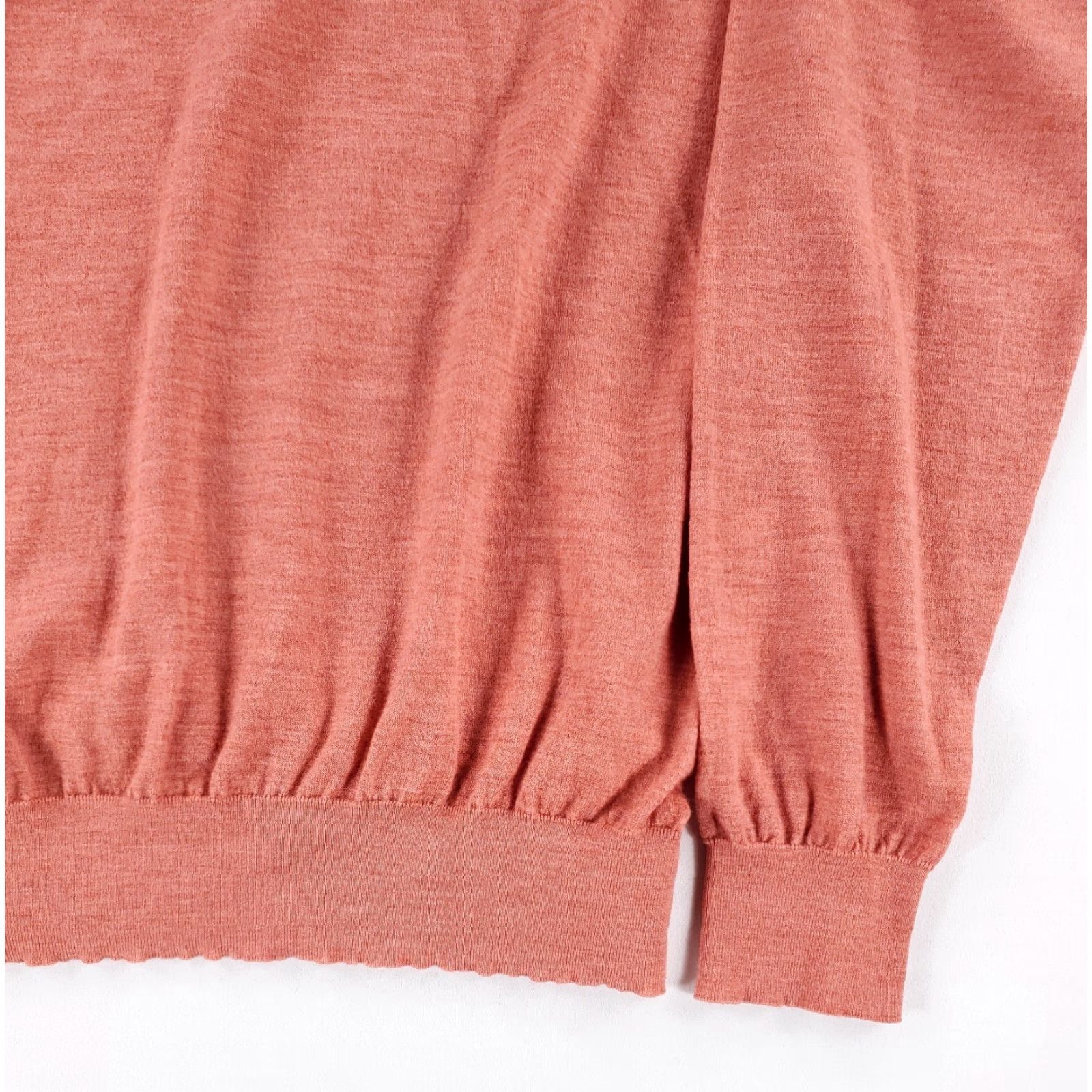 Peter Millar Peter Millar Performance Merino Quarter Zip Excursionist Flex Salmon Mens L Sweater Pullover Shirt Size US L / EU 52-54 / 3 - 3 Thumbnail