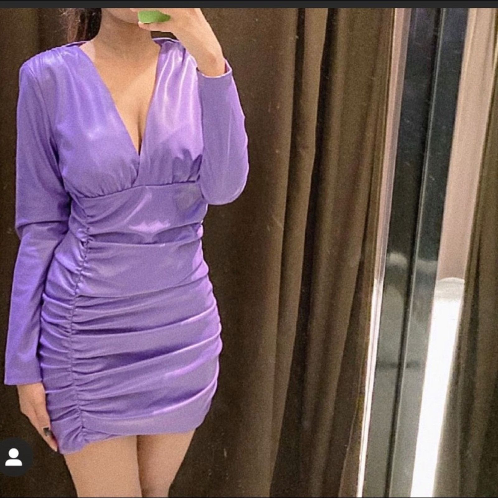 Zara ZARA BLOGGER FAVORITE FAUX LEATHER DRESS PURPLE Size S / US 4 / IT 40 - 5 Thumbnail