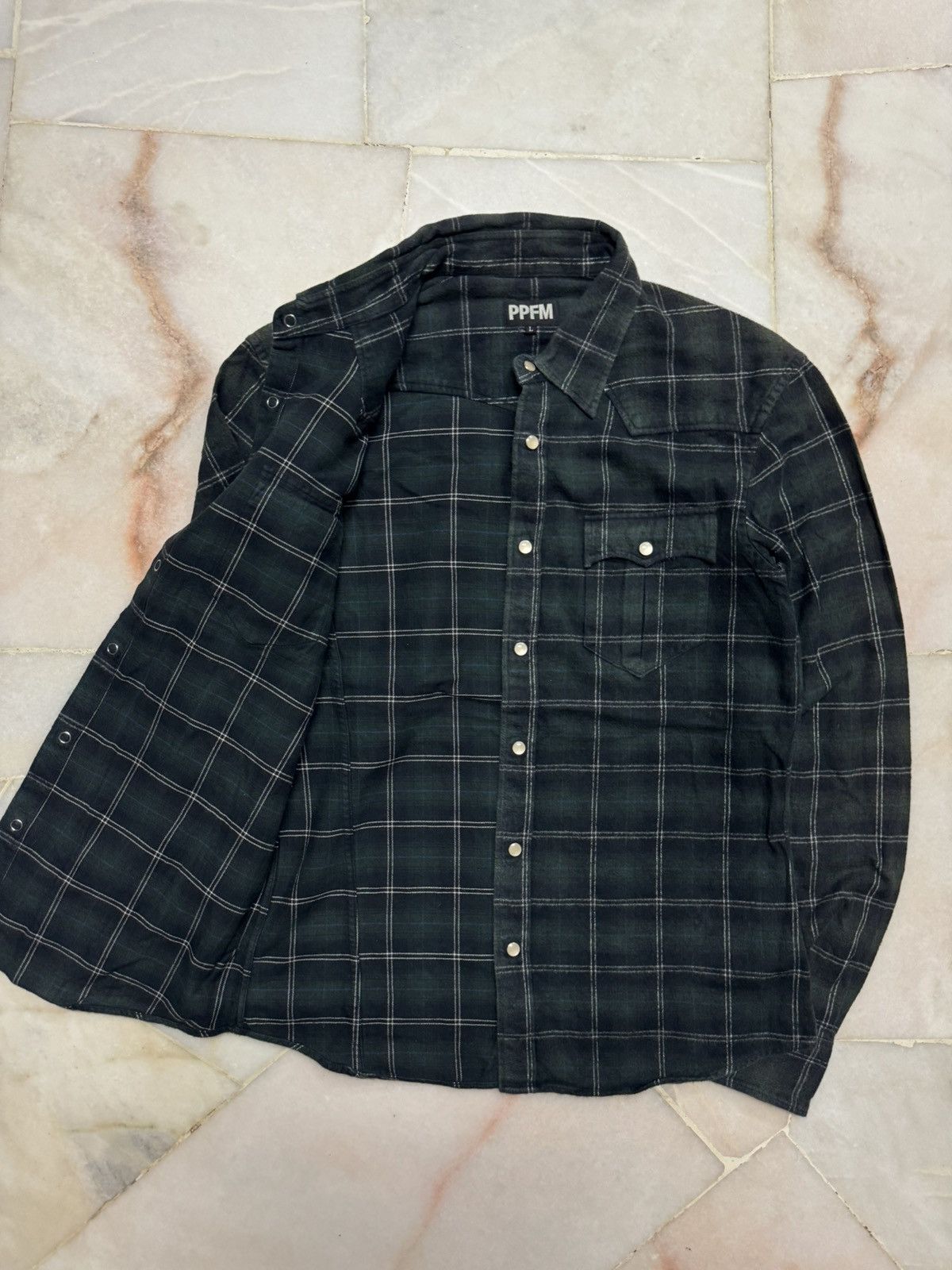 PPFM 💥PPFM WESTERN FLANNEL SHIRT L FIT S 90s STYLE Size US L / EU 52-54 / 3 - 10 Thumbnail