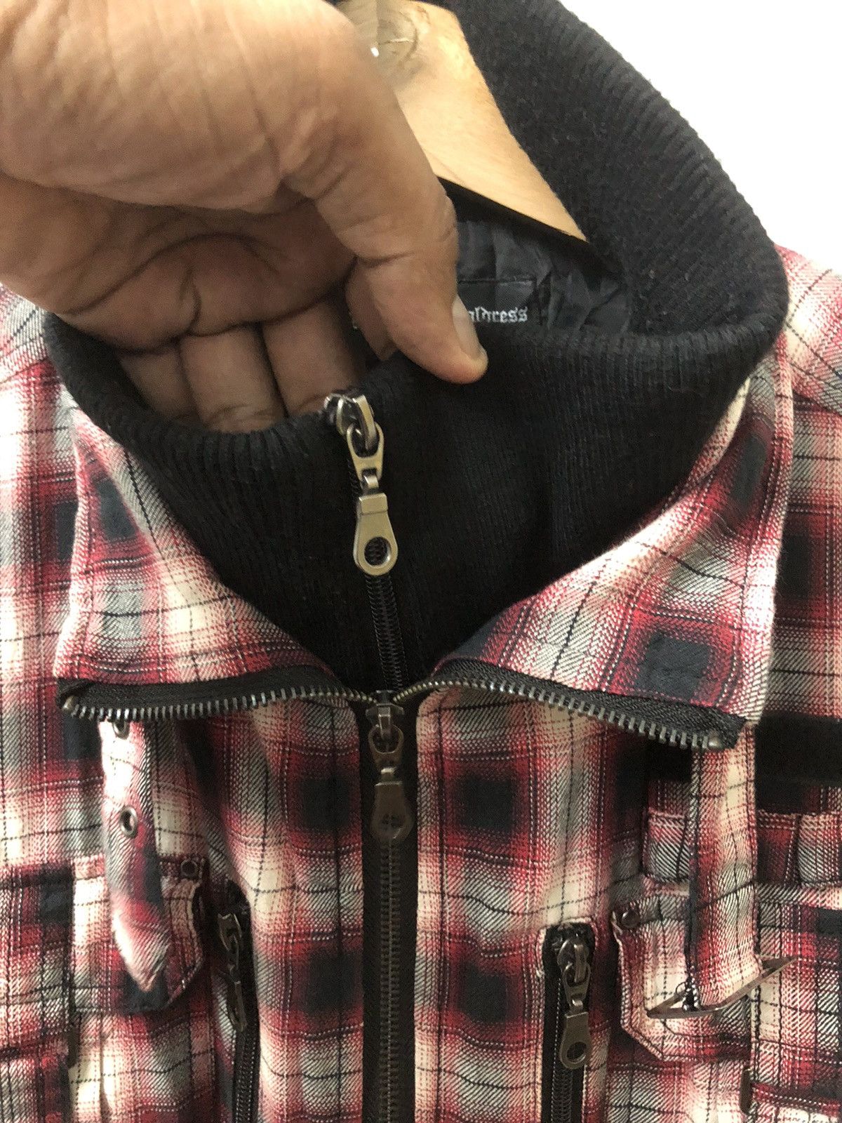 If Six Was Nine × Japanese Brand × Le Grande Bleu (L.G.B.) Bareback Realdress Tartan Double layer zipper Punk Jacket Size US L / EU 52-54 / 3 - 8 Thumbnail