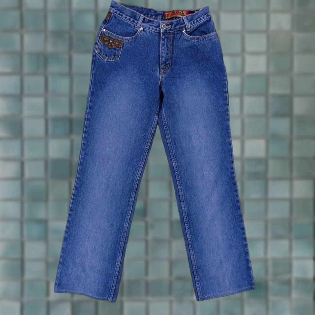 VINTAGE Lawman Jeans Womens 7 Juniors Slim High Rise Blue Rodeo (Altered) Jeans Womens 7 Juniors Slim High Rise Blue Rodeo (Altered)