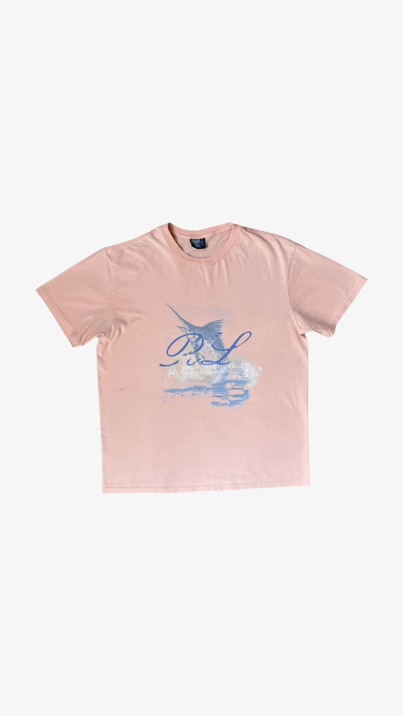 Ralph Lauren Vintage 90s Ralph Lauren Fishing Print Pink T-Shirt Size US L / EU 52-54 / 3 - 1 Thumbnail