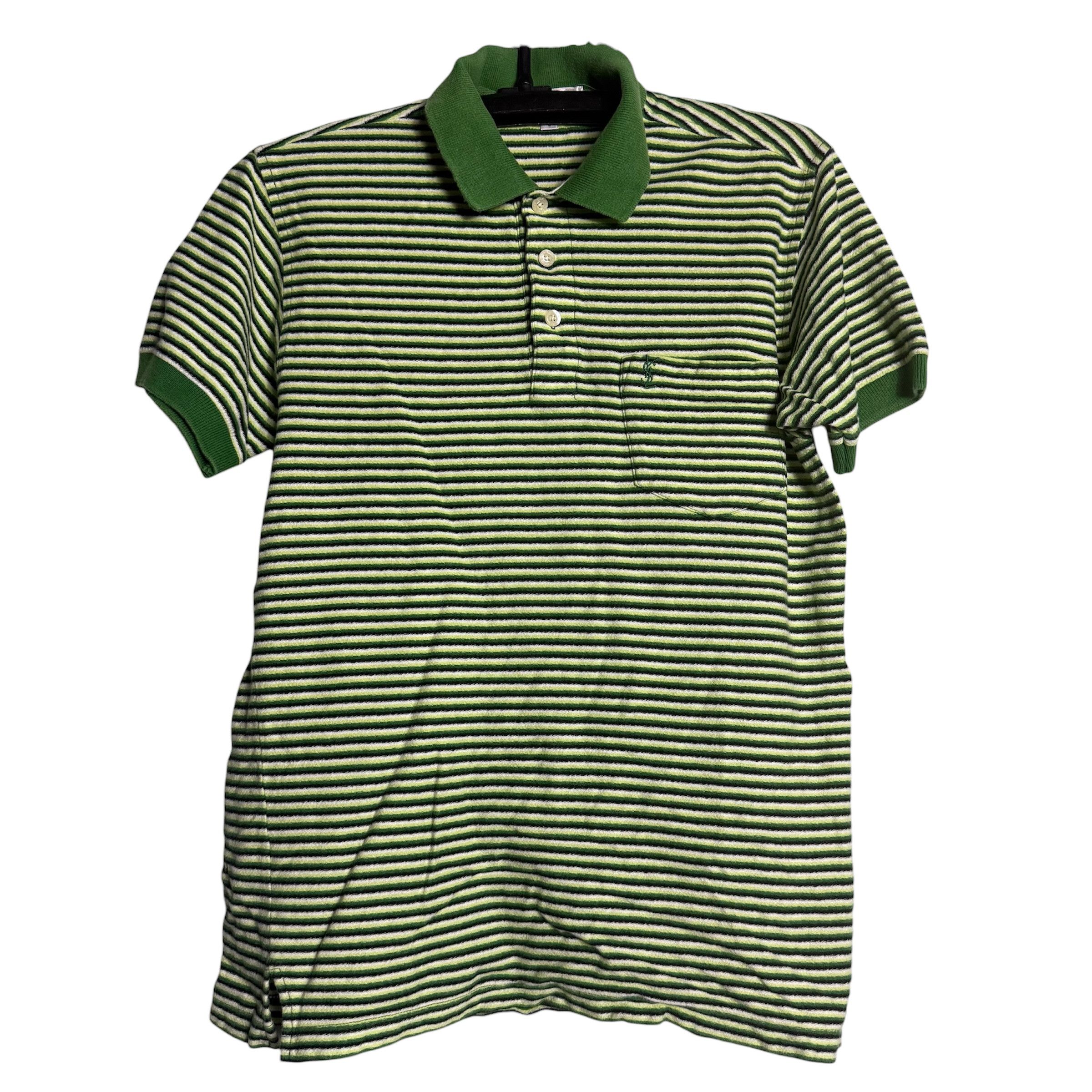 Yves Saint Laurent 🔥RARE🔥Vintage Yves Saint Laurent YSL Stripes Polo Shirt Size US S / EU 44-46 / 1 - 1 Thumbnail