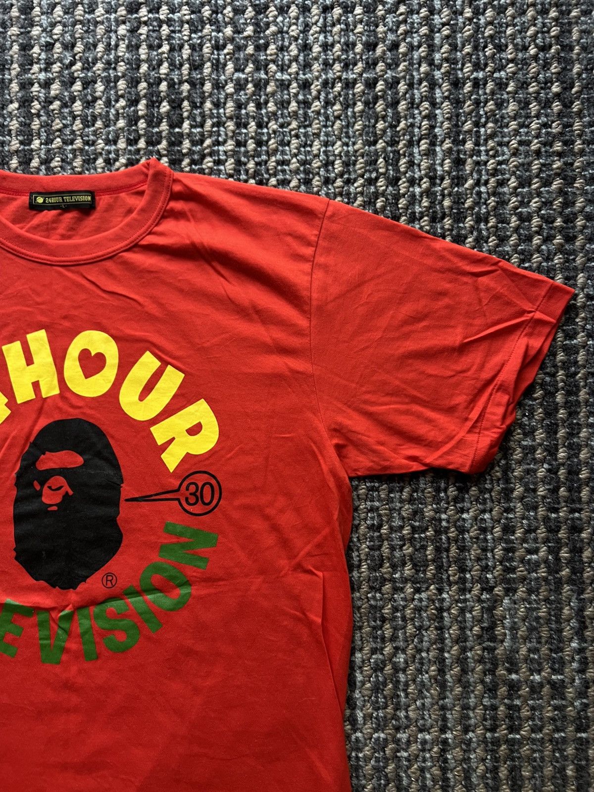 Bape Bape X 24 Hour Television Ape Head Tee Size US L / EU 52-54 / 3 - 4 Thumbnail