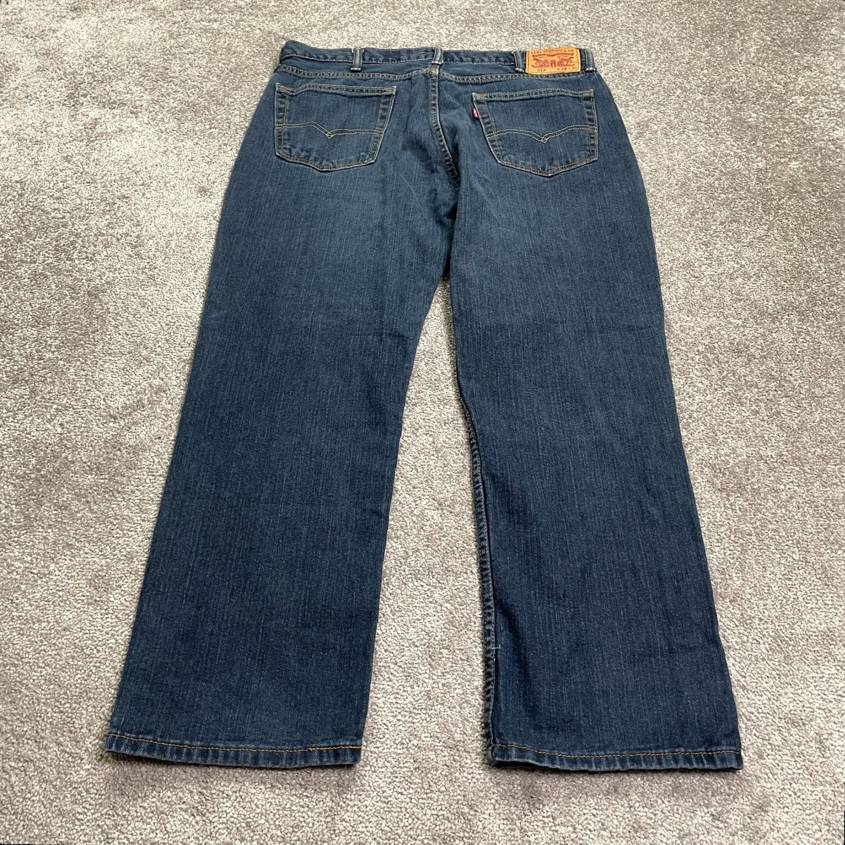 Levi's Levi's 514 Jeans Mens 38x30 Blue Dark Wash Denim Regular Straight Pants Credit? (just title) Size US 38 / EU 54 - 2 Thumbnail