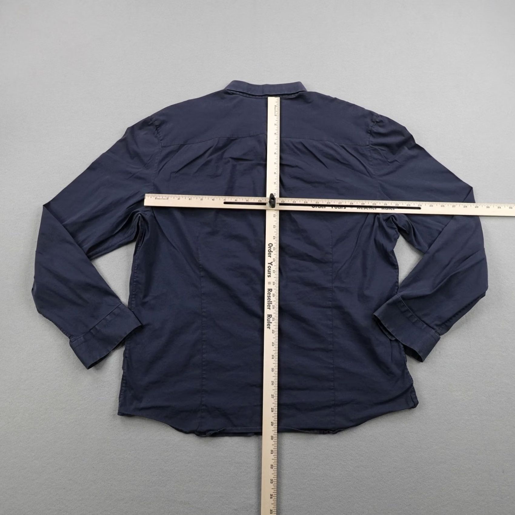 James Perse James Perse Shirt Men Blue Button Up Stretch Poplin Dress Shirt XL Size 46R - 4 Thumbnail