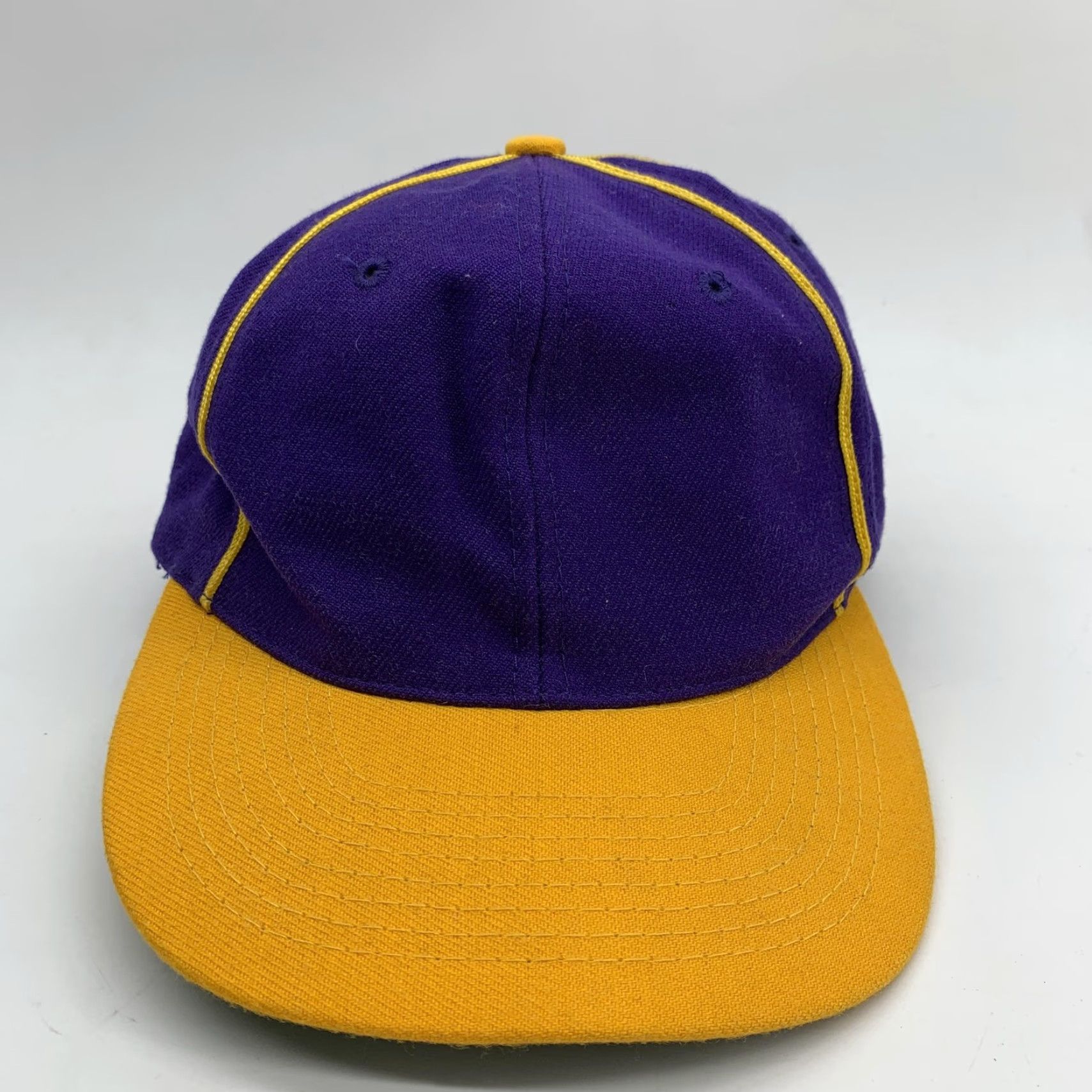 Vintage VINTAGE Otto Hat Cap Snap Back Mens One Size Purple Gold Piping Baseball 90s Accessories Size ONE SIZE - 3 Thumbnail