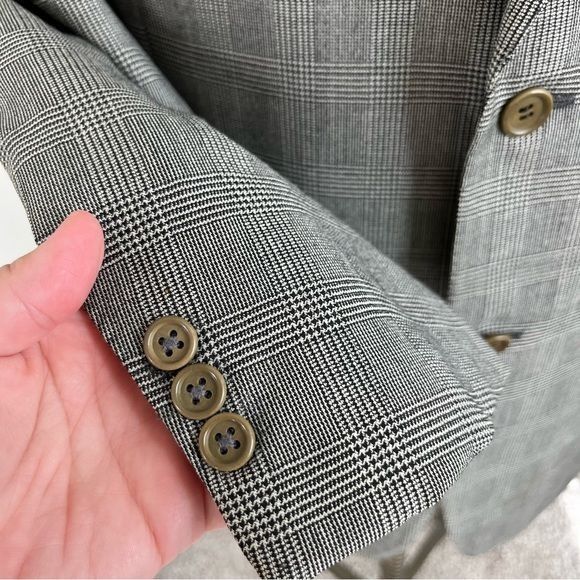 Canali Canali RSM Cashmere Houndstooth Blazer Size 50L - 3 Thumbnail