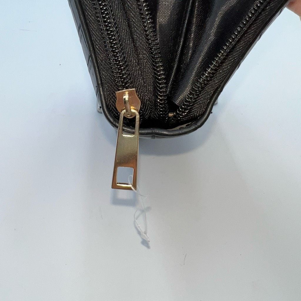 Other Unbranded Faux Leather Croco Embossed Double Zip Long Wallet ￼ Size ONE SIZE - 7 Thumbnail