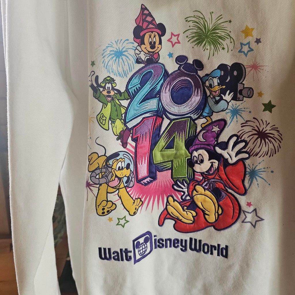 Disney White 2014 Disney Parks Zip-up Hoodie Size L / US 10 / IT 46 - 5 Thumbnail