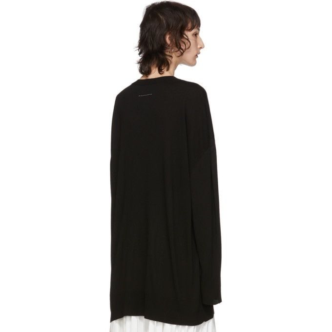 Maison Margiela MM6 Maison Margiela Black Logo Sweater knitwear Size M / US 6-8 / IT 42-44 - 3 Thumbnail
