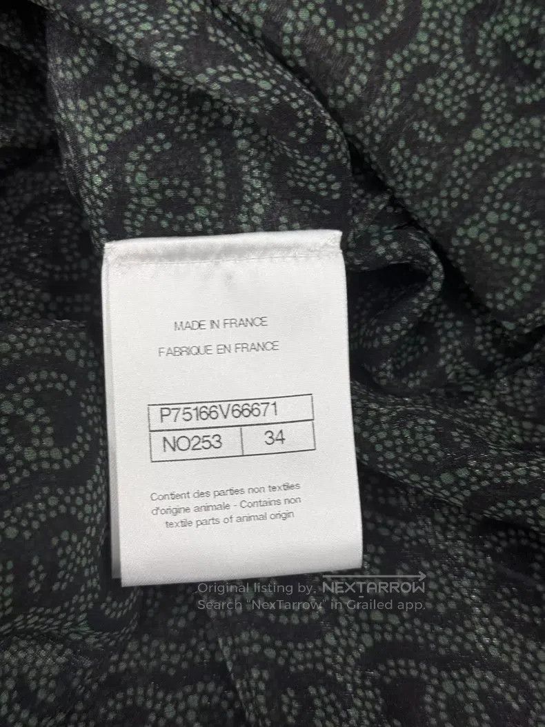 Chanel Chanel Dark green full logo silk shirt Size XXS / US 00 / IT 34 - 5 Thumbnail