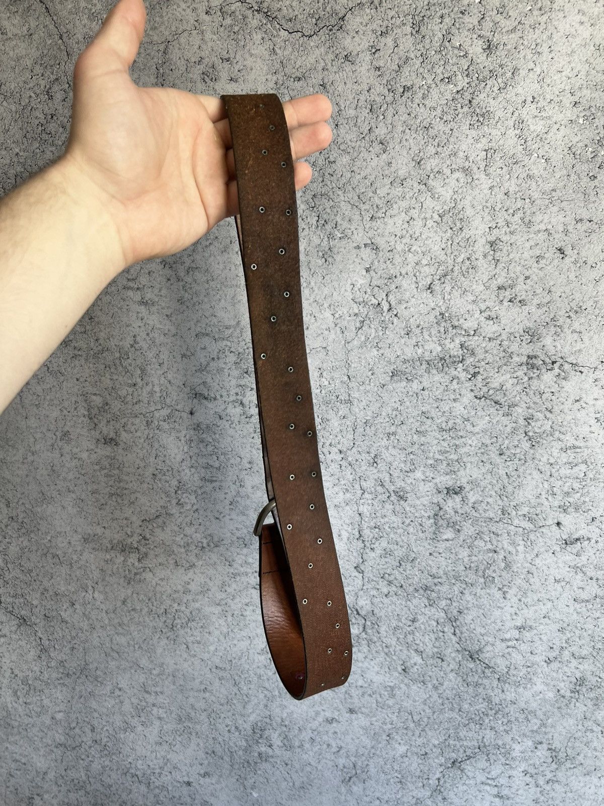 Genuine Leather Vintage Genuine Leather Brown Studded Flower Belt Womens Size ONE SIZE - 9 Thumbnail