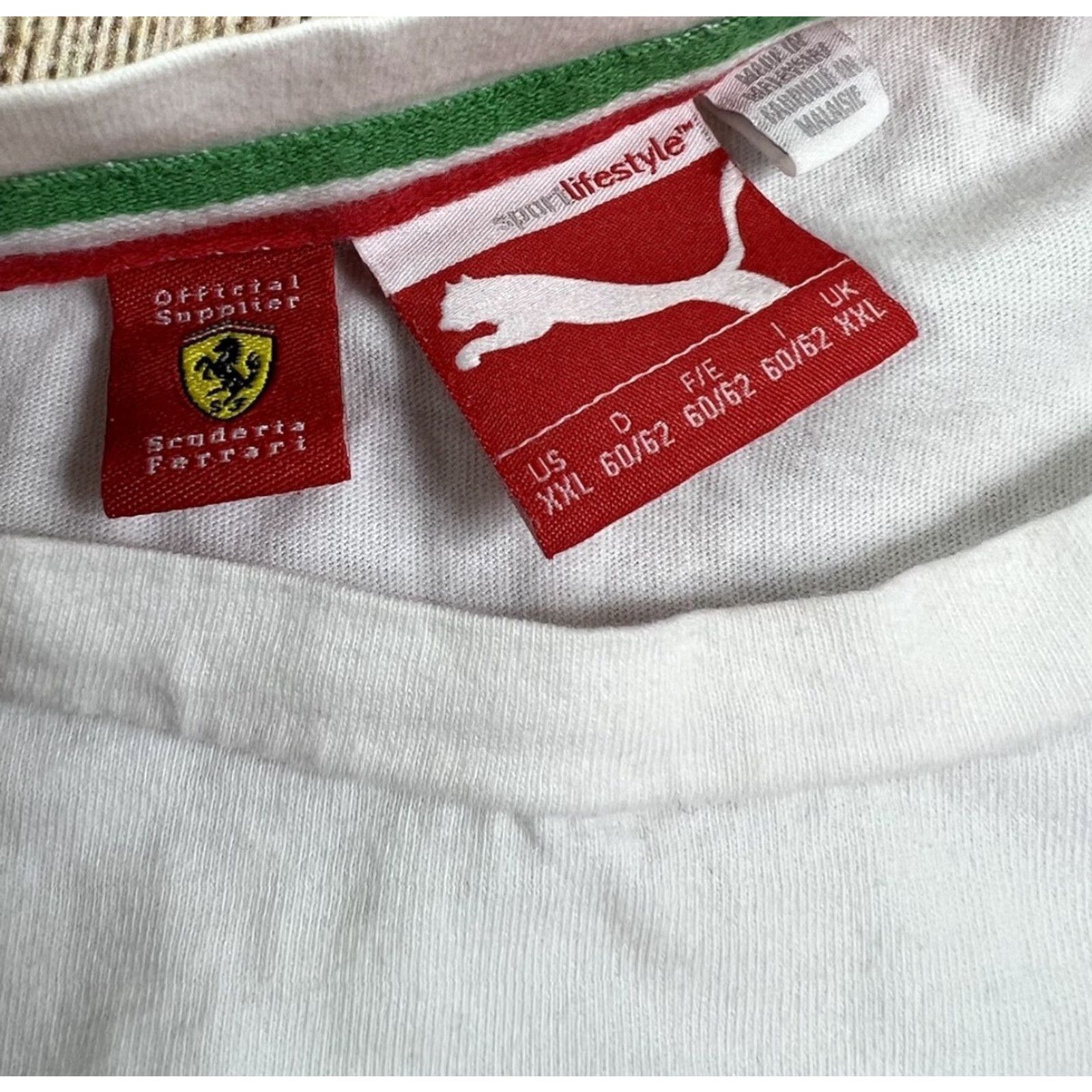 Puma PUMA T-Shirt White 2XL Cars Sports Classic Official Racing Scuderia Ferrari Mens Shirt Size US XXL / EU 58 / 5 - 3 Thumbnail