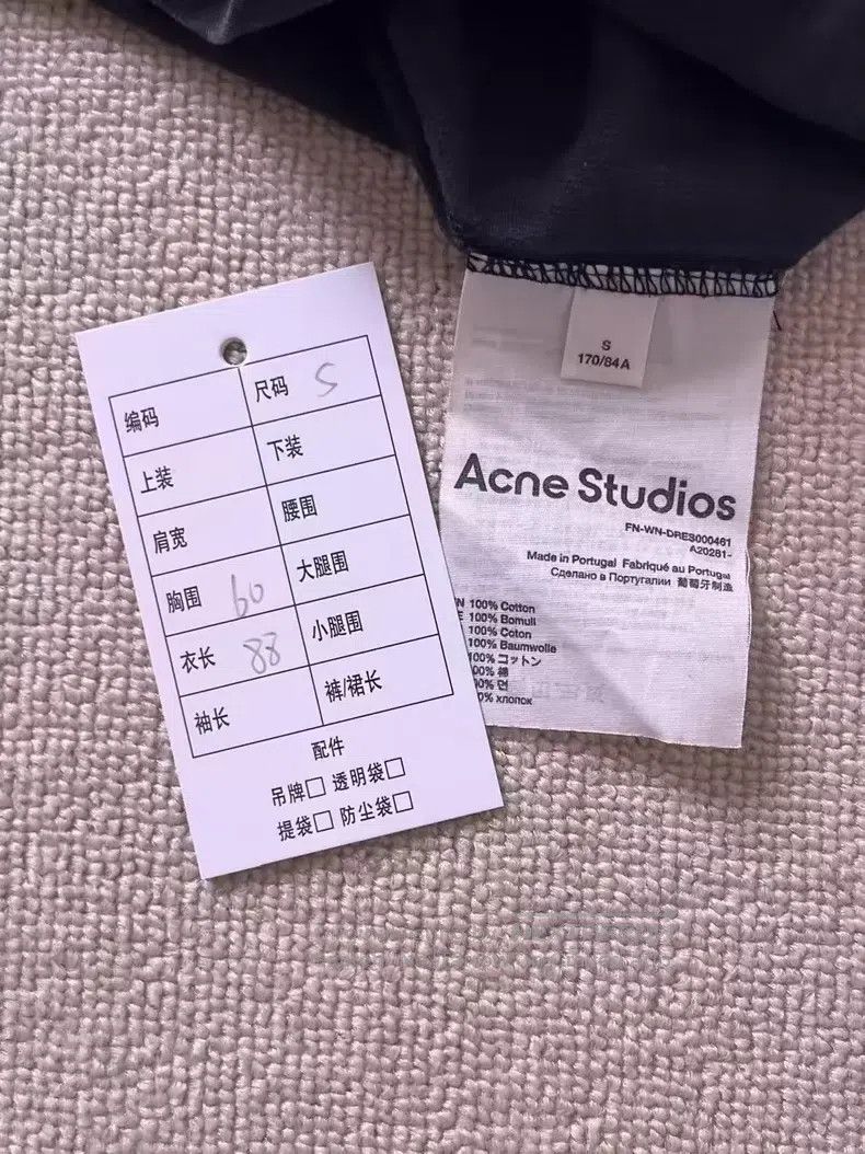 Acne Studios Acne Studios Letter crewneck short-sleeve T-shirt, black Size US S / EU 44-46 / 1 - 5 Thumbnail