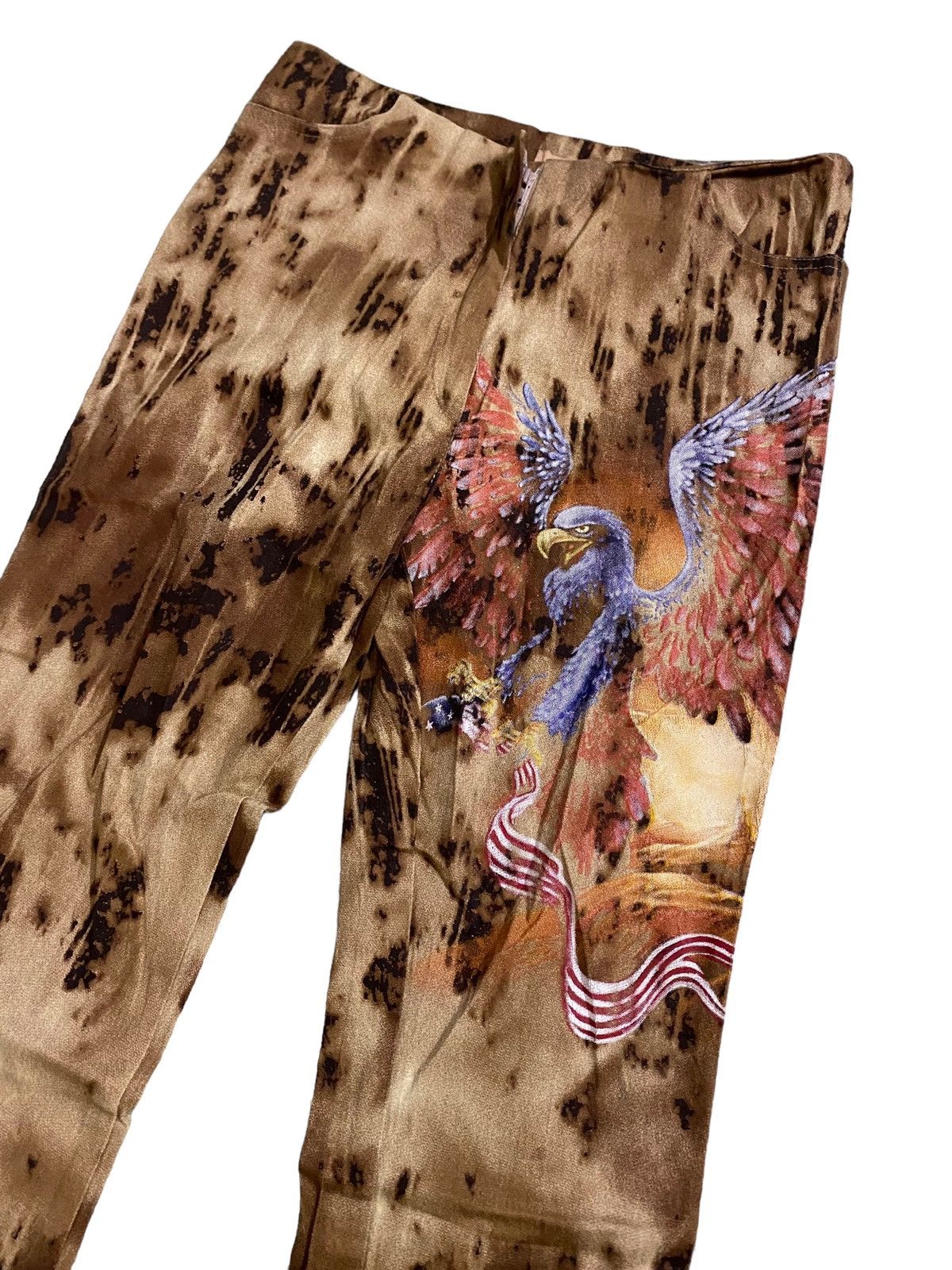 If Six Was Nine 💥Vintage Flare Ange Paris Overprint Pant Size 26" / US 2 / IT 38 - 2 Thumbnail
