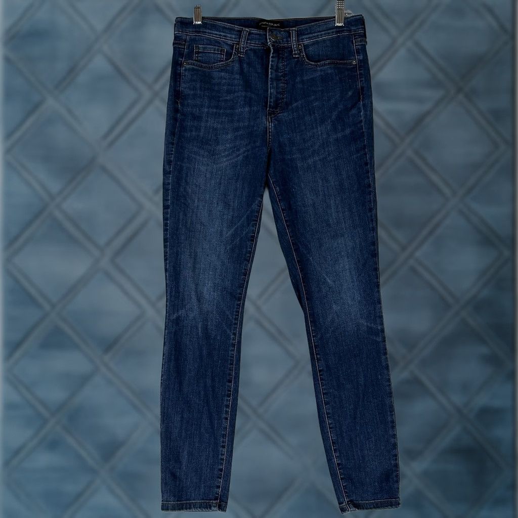 Banana Republic Banana Republic Jeans Women Slim Ankle Denim Blue 29/8 Cotton Blend Spandex Stretch Medium Wash 28in Inseam Size 29" - 1 Thumbnail